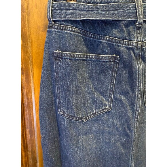 GAP Retro Skirt Denim Women’s Size 8 / 29T Casual  w/ Belt & Kick Pleat - Picture 5 of 9